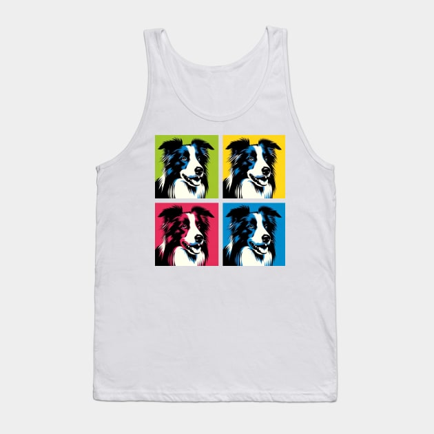 Border Collie Pop Art - Dog Lover Gifts Tank Top by PawPopArt